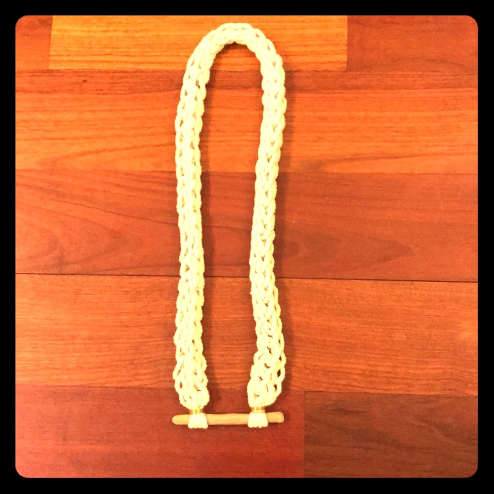 Anthropologie Rope and Wood Necklace